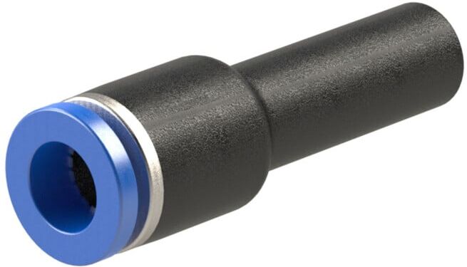 Connecteur droit avec embout enfichable. rouge. Tuyau série bleu-D 8 Rouge-D 10 ; RIEGLER (1430810)