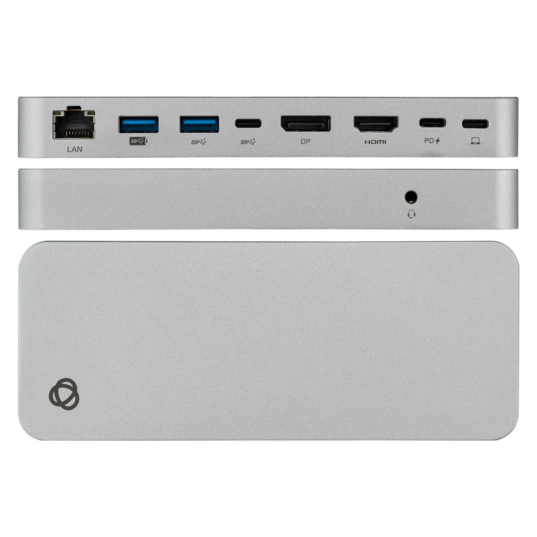 Kramer KDock-5 USB-C Hub Multiport Adapter - 4K@60 HDMI, 4K@60 Displayport, USB 3.0, USB-C charge (USB-C, 8 Ports) (91-00017599)