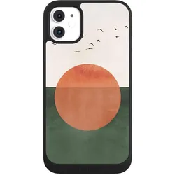 Nivocase Handyhülle für Apple iPhone 11 Hülle NIVOpure Case Schwarz Sonnenschein Sonnenuntergang Vogel (Apple iPhone 11), Smartphone Hülle, Schwarz