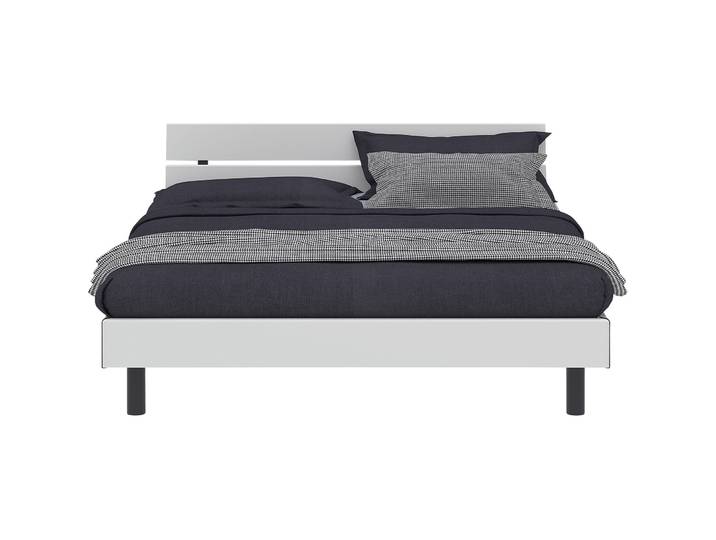 Modular Bett Livorno weiss Holzwerkstoff 160 x 200 cm
