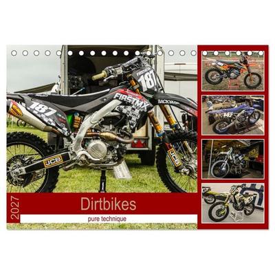 Dirtbikes - pure technique (Tischkalender 2027 DIN A5 quer), CALVENDO Monatskalender