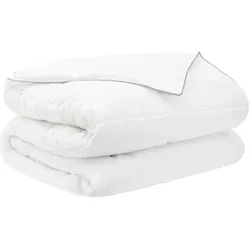 vidaXL Sommerdecke Weiß 200 x 200 cm Bambusfaser
