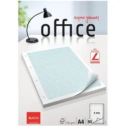 2x Elco, Heft + Block, Ringbuchblock Office (A4, Kariert)