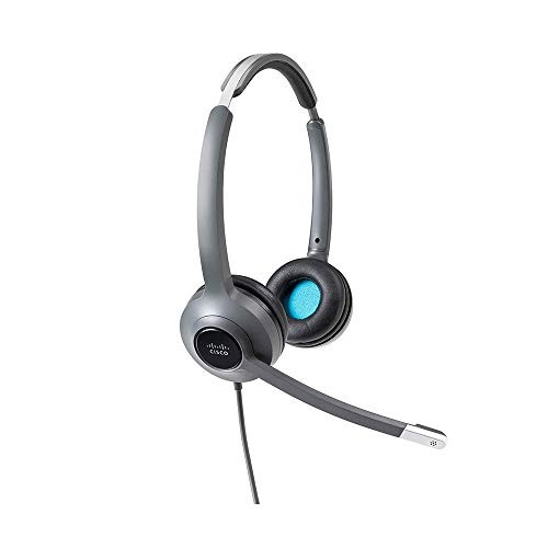 Cisco Systems Headset 522 bekabelde dual-on-ear headset met 3,5 mm aansluiting en USB-C-adapter, donkergrijs
