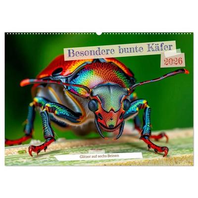 Besondere bunte Käfer (Wandkalender 2026 DIN A2 quer), CALVENDO Monatskalender