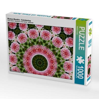 CALVENDO Puzzle Blumen Mandala - Kaleidoskop | 1000 Teile Lege-Größe 64x48cm Foto-Puzzle für glückliche Stunden