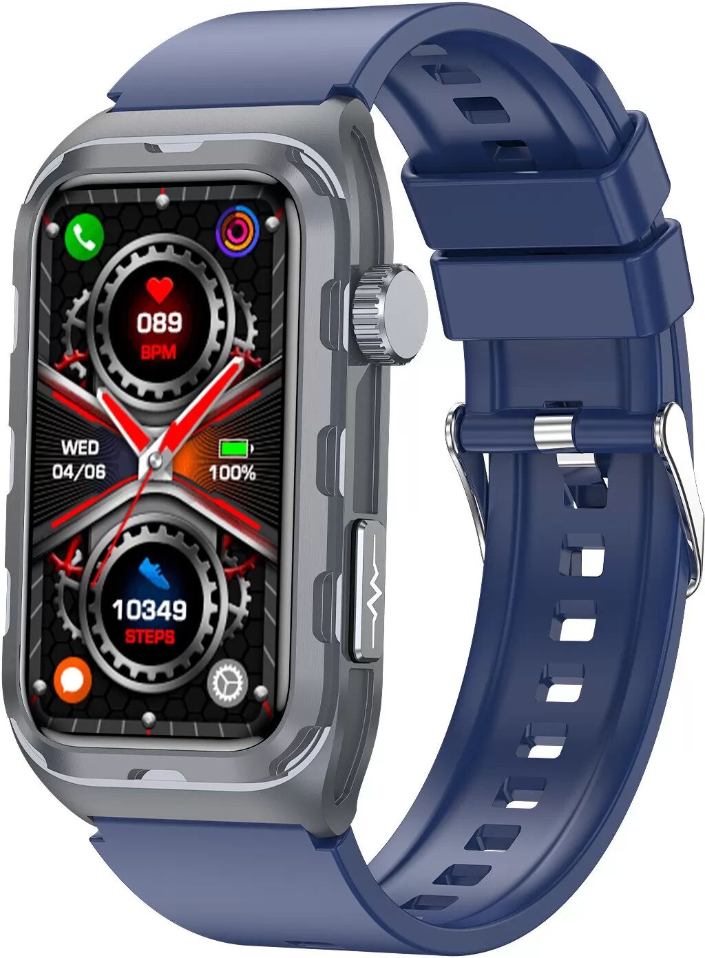 INF Smartes Armband mit EKG-, Blutdruck- und Körperzusammensetzungsüberwachung Blau