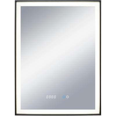 PACO HOME Wandleuchte "JENNY", schwarz, H: 5cm, Leuchten, LED Spiegel mit Licht Spiegellampe Schminken Modern Schwarz dimmbar, Wandleuchte