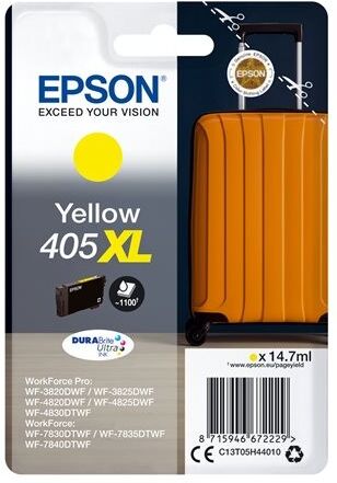 Epson 405XL Suitcase DURABrite Ultra High Capacity Ink Cartridge - Yellow