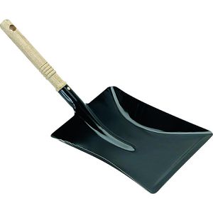 Böttcher-AG Kehrschaufel Premium aus Metall und Holz, Schaufelgröße 21,5 x 22,0cm, robust & hitzebeständig