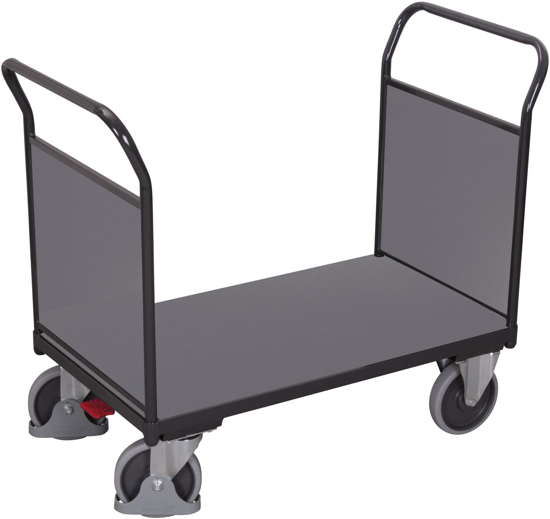 Variofit Doppel-Stirnwandwagen Holz RAL 7016 (sw-800.202/AG)