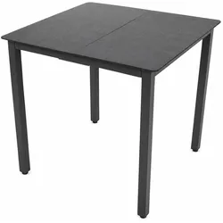VCM, Gartentisch + Balkontisch, Alu Glas Gartentisch Balkontisch 80x80 (80 x 80 x 73 cm)
