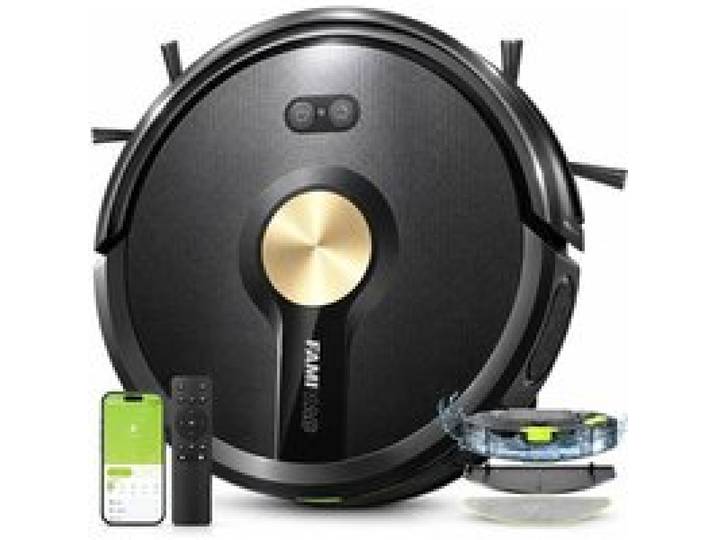 FAMIVAC R10 Robot Aspirateur Laveur 2 en 1 6000Pa 160Min 76MM 50dB