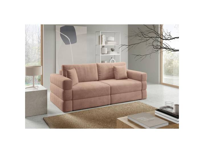 Schlafsofa Terazzo Rosa B: 254cm