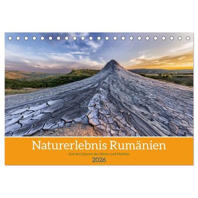 Naturerlebnis Rumänien - Auf den Spuren der Bären und Mythen (Tischkalender 2026 DIN A5 quer), CALVENDO Monatskalender