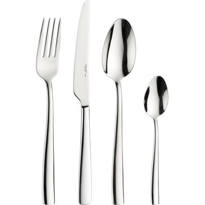 Besteck-Set PINTINOX "VILLA", silber (edelstahlfarben), 16 Stk., Edelstahl 18/10, Essbesteck-Sets, in moderner und zeitloser Formgebung