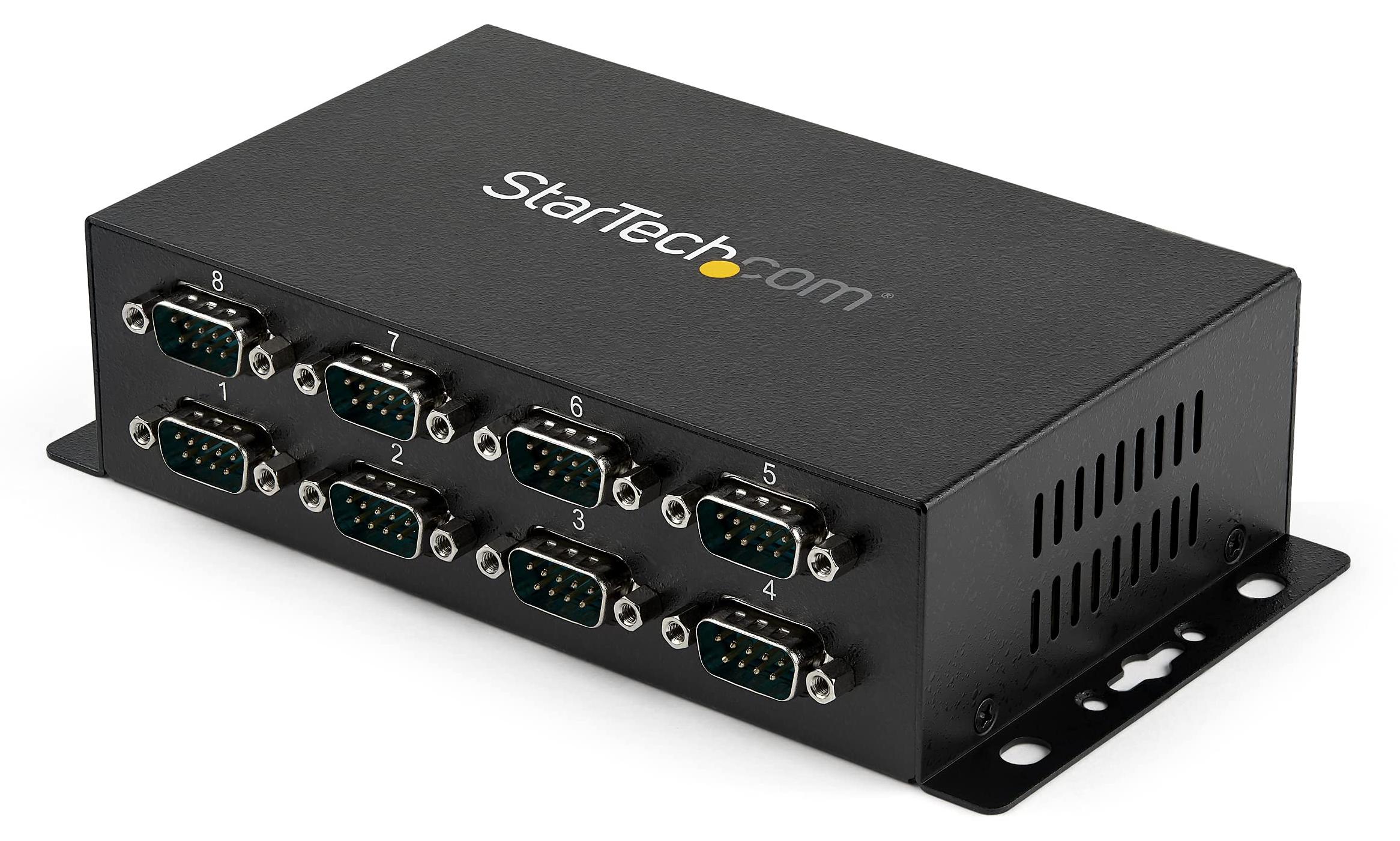StarTech.com 8 Port USB auf Seriell RS-232 Adapter Hub - DIN-Schienen und Wandmo