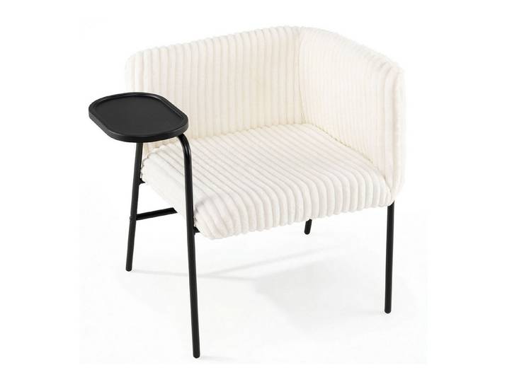COSTWAY Relaxsessel, Polstersessel mit Tablett & Lehnen Einzelsofa 150kg