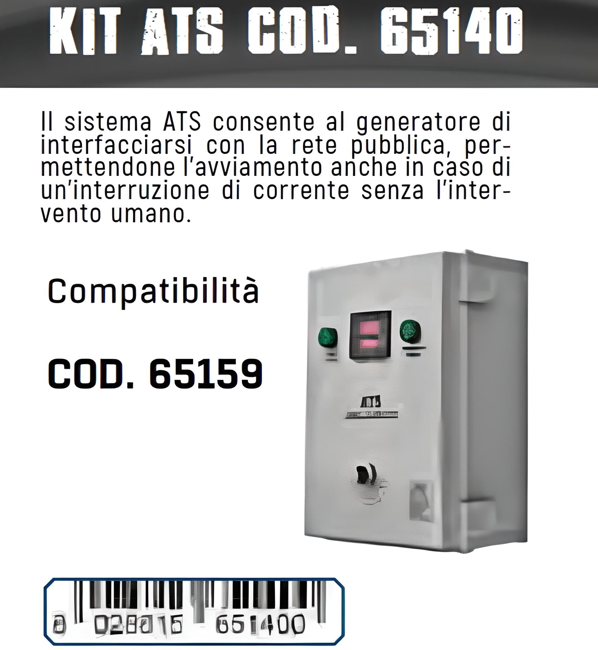 Hyundai 65140 KIT ATS AVVIAMENTO AUTOMATICO PER 65159 e 65158
