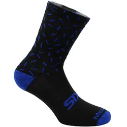 Sixs, Unisex, Sportsocken, Funktionssocken Merinos (36 - 39), Schwarz, Blau