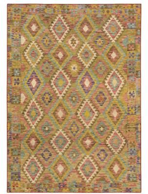 Vista Home Marissa Washable Tribal Inspired Gold/ Multi Indoor Area Rug Mat