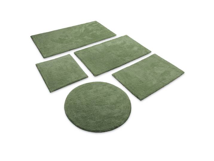 Badematte WECON HOME BASICS Erik , grün, H:20mm, Baumwolle, Badematten, Badematte, waschbar, rutschfest, sehr weich, strapazierfähig, pflegeleicht