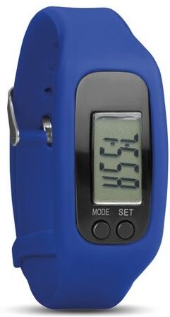 Bracelet podomètre personnalisable BRATARA silicone bleu royal