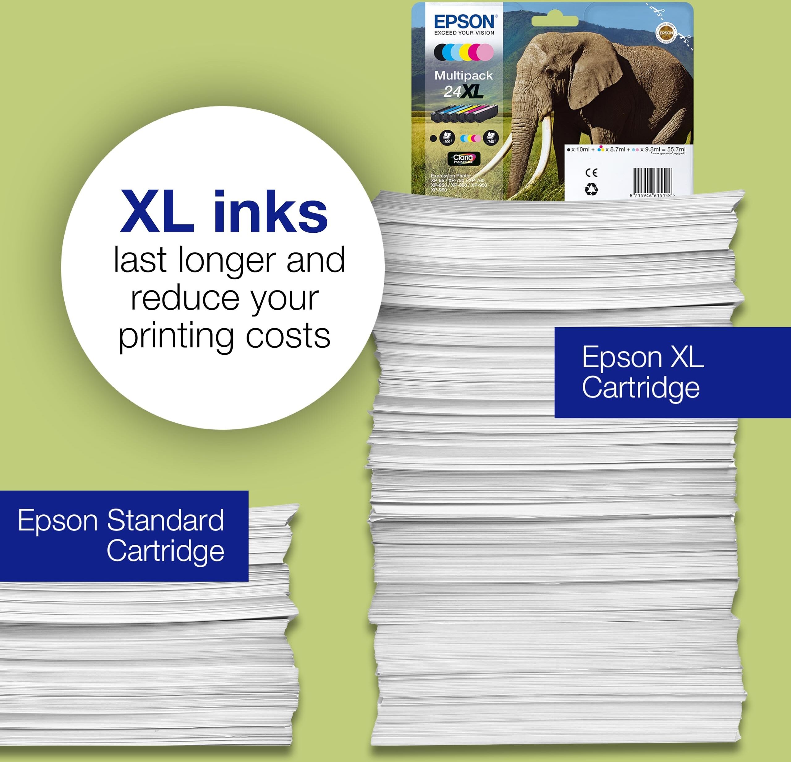 Epson 24XL C13T24384510 High Yield Genuine Ink Cartridge Multipack - 6 Colour