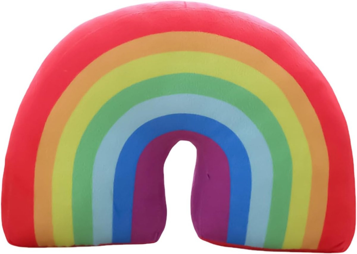 Decoratief Regenboog Kussen voor Comfortabele Ondersteuning - Meerkleurig - 35 cm