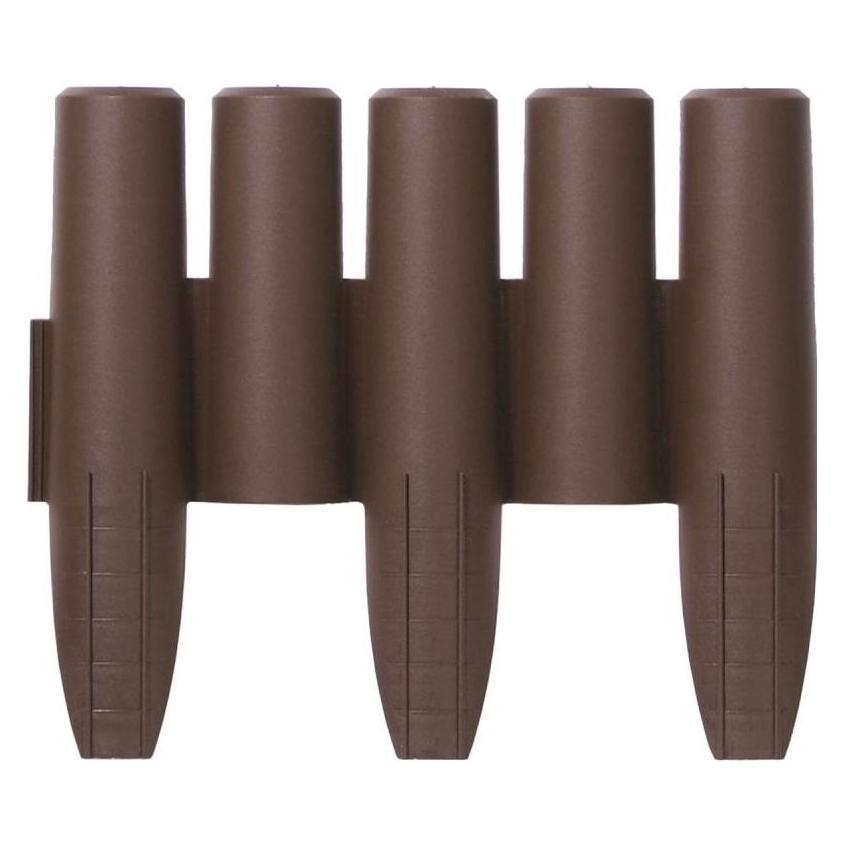 Prosperplast Palisade 2,7 m Beetumrandung Rasenkante Randstein Kantenstein, braun, 31 x 28 x 26,6 cm (270 cm) (IPAL5-R222)