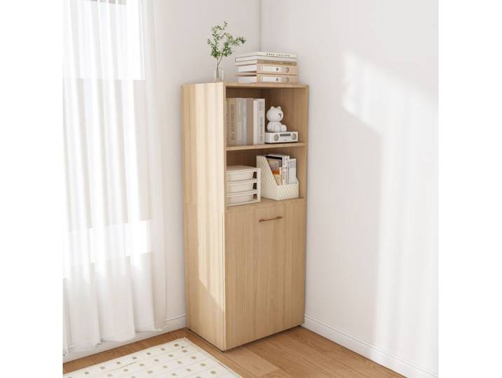 Secrétaire bureau extensible AESVAR avec rangement plateau coulissant MDF bois naturel clair