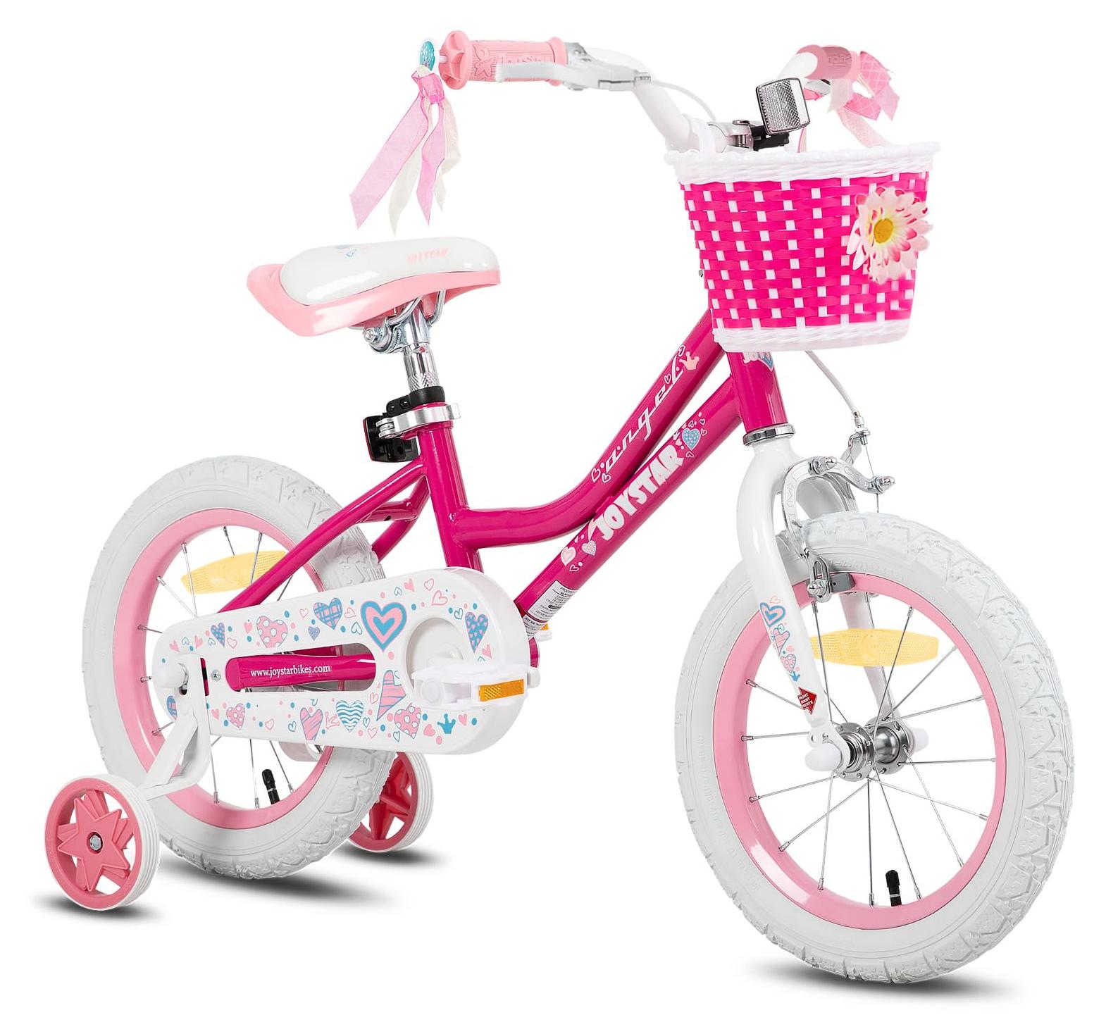 Kinderfahrrad 14 Zoll für Mädchen 3-5 Jahre, Rosa