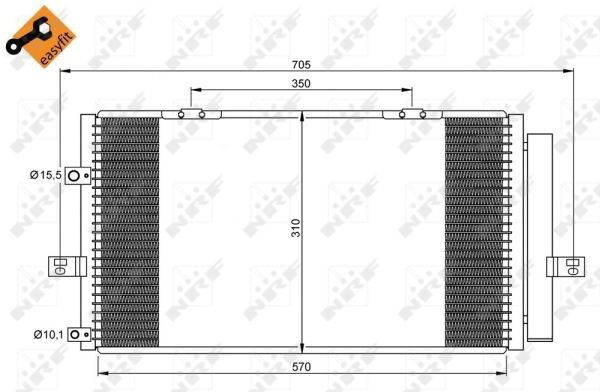 Nrf Kondensator, Klimaanlage Easy Fit 35659 Für Rover