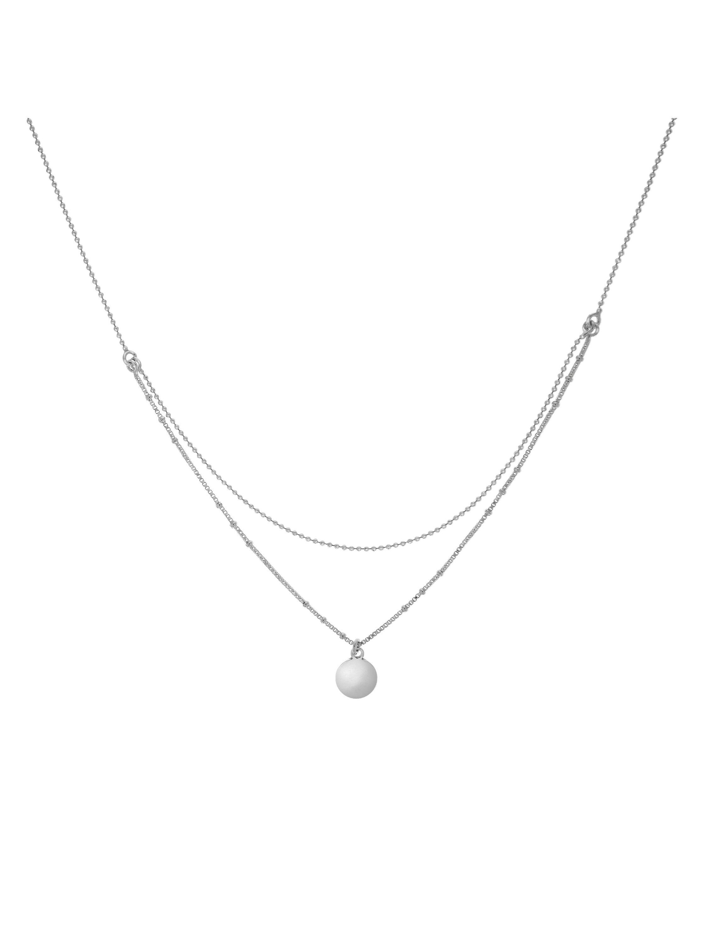 Zeeme Silber Halskette Silber 925 zweireihig 38+5cm lang
