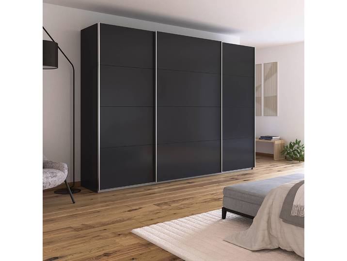 Armoire - Uni 315cm Gris/Gris métallisé