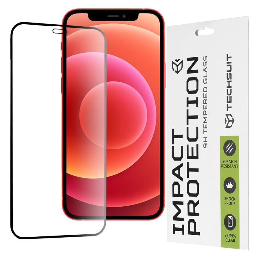 Techsuit - 111D Full Cover / Full Glue Glass - iPhone 12 mini - Black (Apple iPhone 12 mini) (56338558)