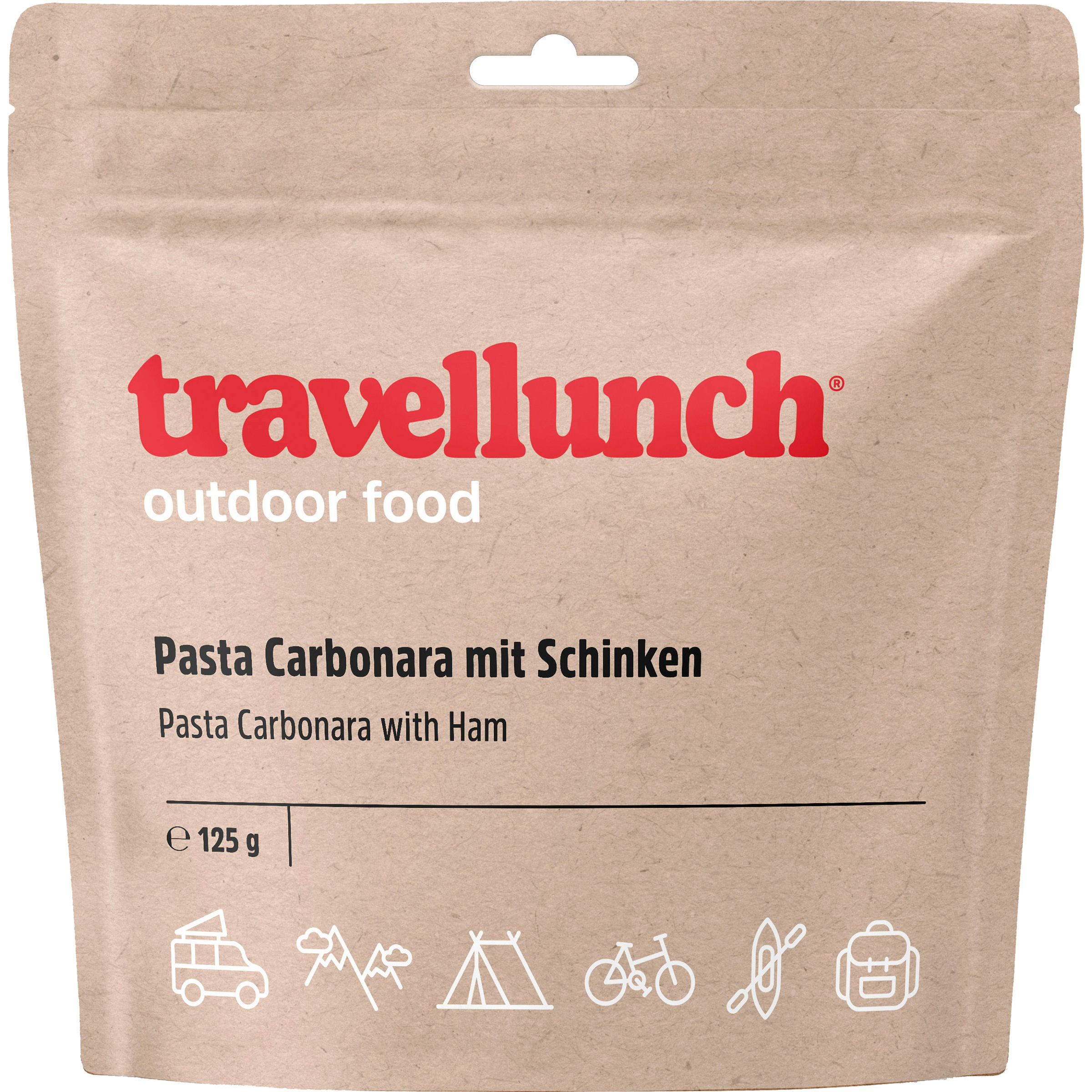 Travellunch Nudeltopf Carbonara Trekkingnahrung Größe 250G