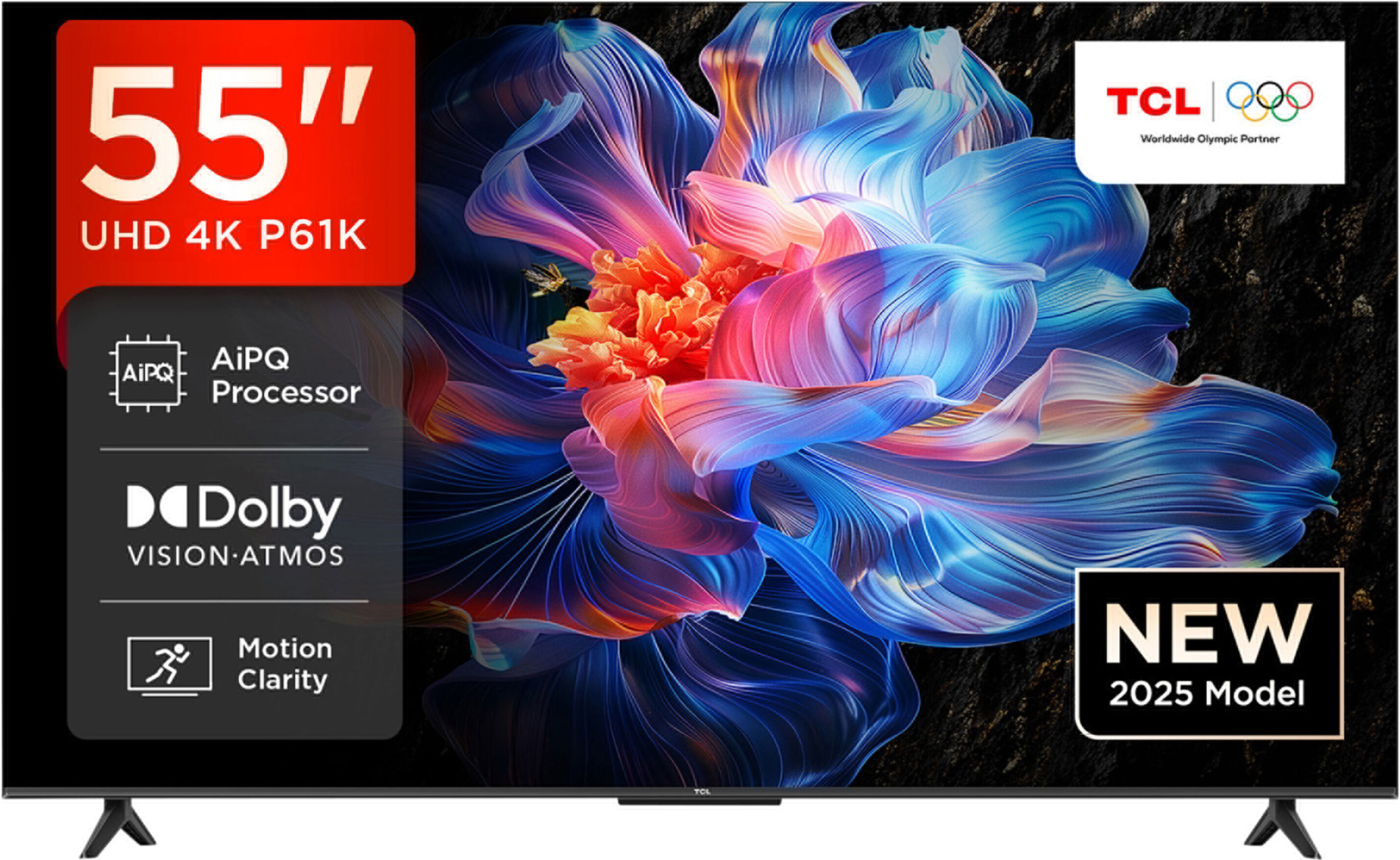 »55P61K« 139 cm (55 Zoll) 4K‑UHD Smart‑TV von TCL