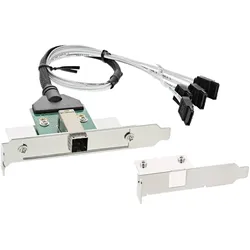 INLINE SAS HD Slotblech PCI + 50p Centr,, mit Kabel, ext, SFF-8644 auf int, 4x