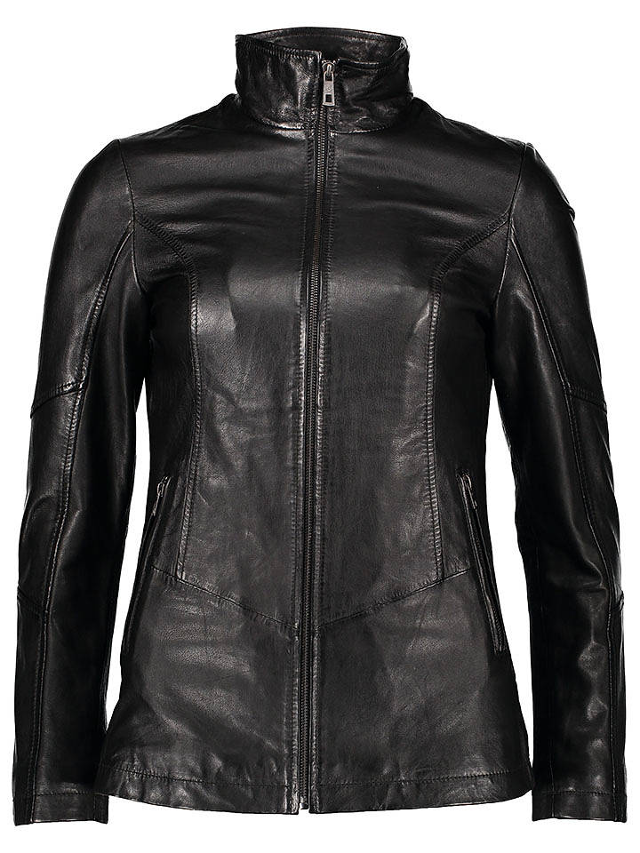 Bugatti Lederjacke in Schwarz - 40