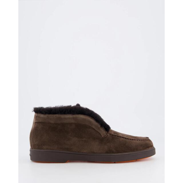 Santoni Dames fortune fur loafer