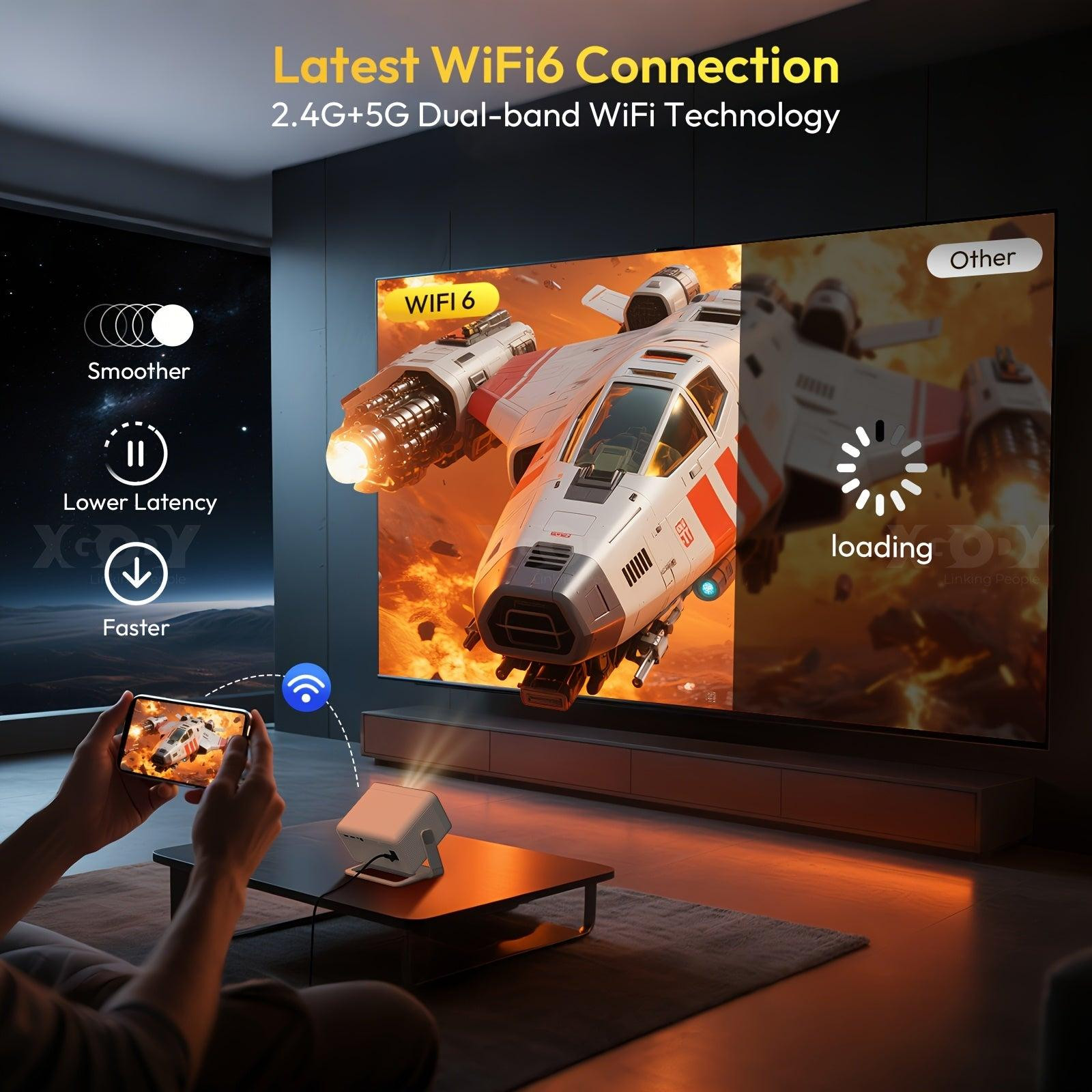 Selius Smart Mini Beamer Projector - Full HD 1920x1080 - Cinema Projector