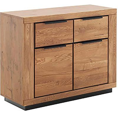 Kommode MCA LIVING "Greno Kommode II", beige (naturfarben), B:102cm H:80cm T:40cm, Holzwerkstoff, Massivholz, Sideboards, Kommode, durchgehende Lamelle