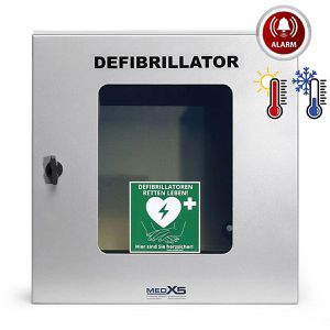 MedX5 Defibrillator-Schrank universal, outdoor, mit Alarm, IP54, klimatisiert, für alle AED-Modelle
