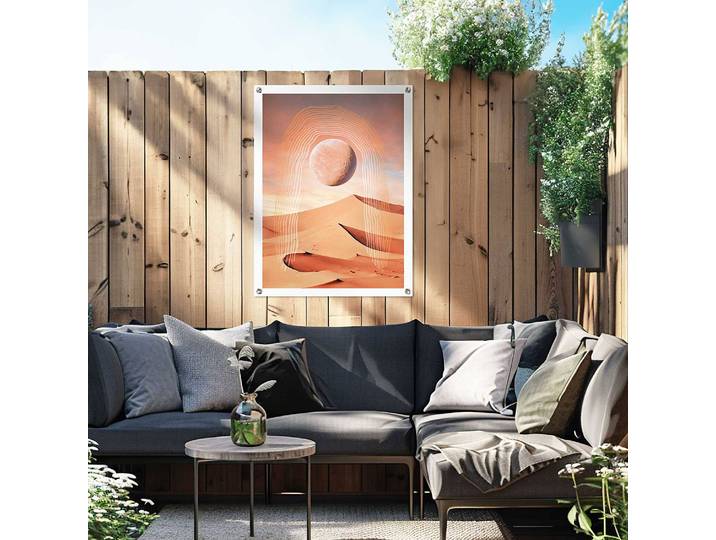 Outdoor-Poster Wüste PVC Braun/Braun 60 x 80 x 0cm