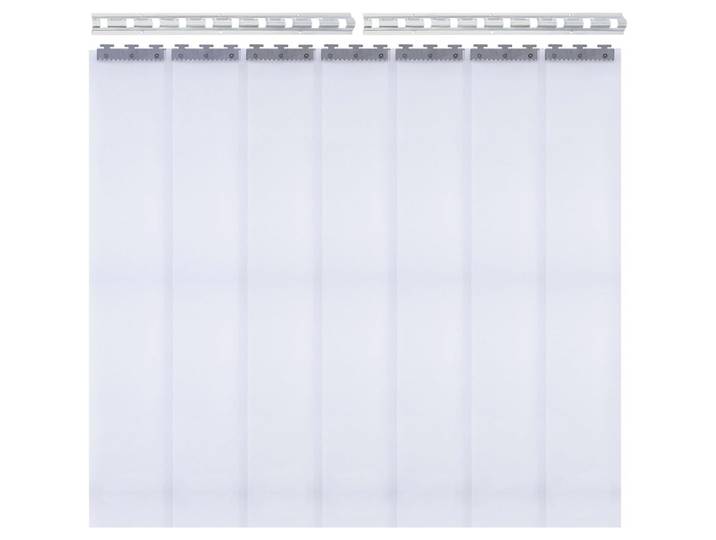 Rideau en bande PVC, rideau à lattes, Transparent, 200 x 105 cm, paquet de 7, rideau industriel, rideau de porte Transparent pour entrepôts
