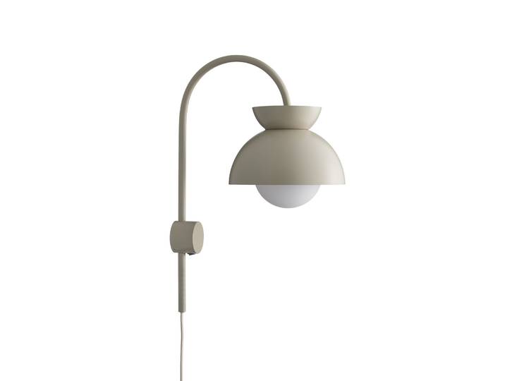 Butterfly Wandleuchte Matt Tan Grey - Frandsen - Wohnzimmer - Design - Metall - Einflammig