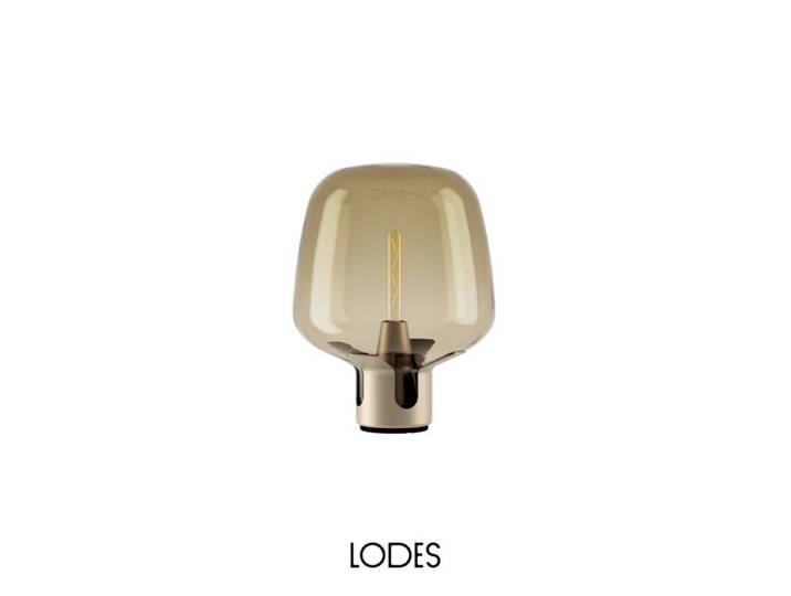 Lodes Tischleuchte Flar - Honey , Champagne , Medium Design, Ska