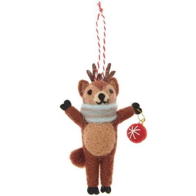 Weihnachtshirsch Filz 11x3,5x7,5cm
