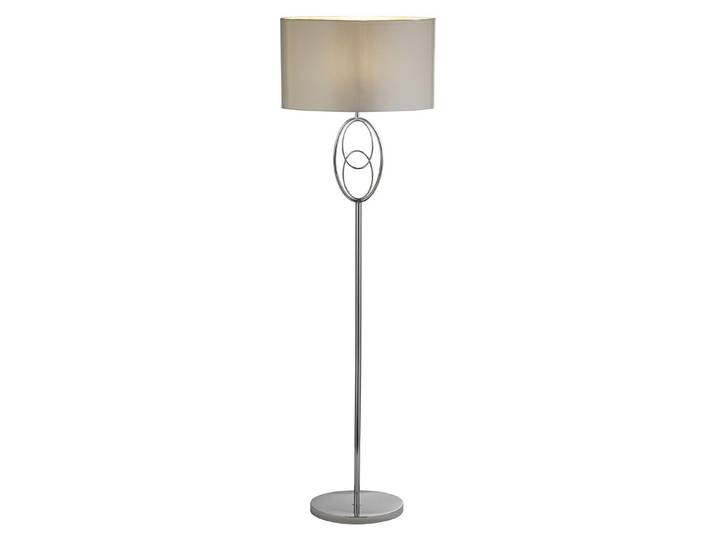 Loopy 1Lt Lampadaire\, Chrome Avec Abat-Jour Blanc